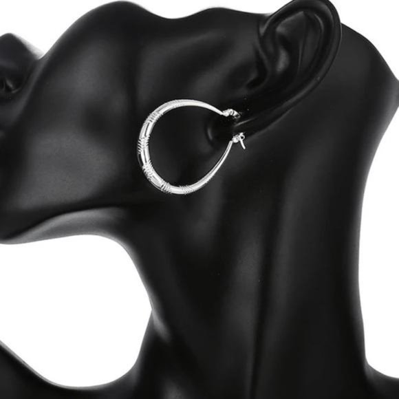 New 925 Sterling Silver Hoop Earrings, beautiful Earrings, cute Earrings - Picture 8 of 8